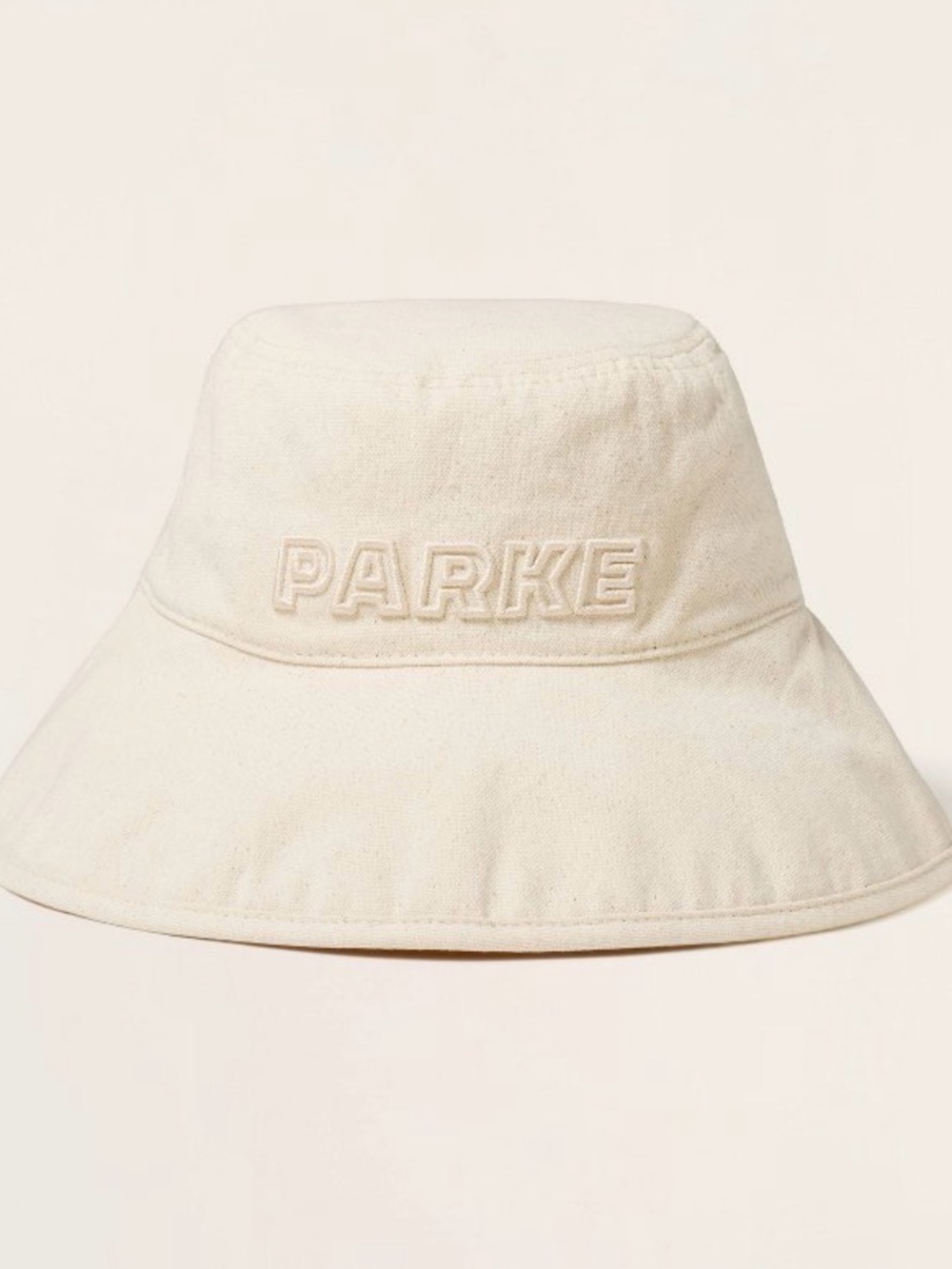 NWT Parke x Target, Canvas Embroidered Bucket Hat, cream color
